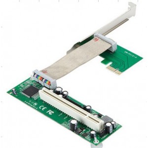 PCI-e Express 1X to PCI Riser Card with flex cable
