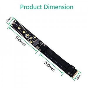 M.2 nVME M-Key extension card with High speed 20CM cable