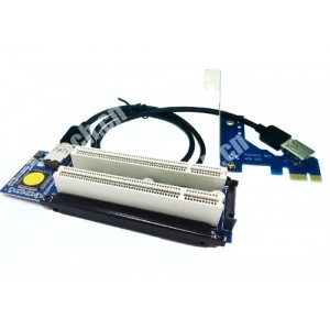 PCI-e Express 1X to Dual PCI Riser Card Extension cable